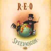 [REO Speedwagon The Earth, a Small Man, His Dog and a Chicken Album Cover]
