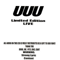 UUU Limited Edition Live Album Cover