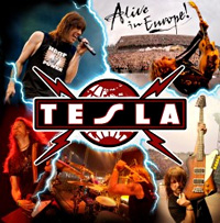 [Tesla Alive in Europe Album Cover]